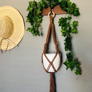 Boho plant hanger, pot is included